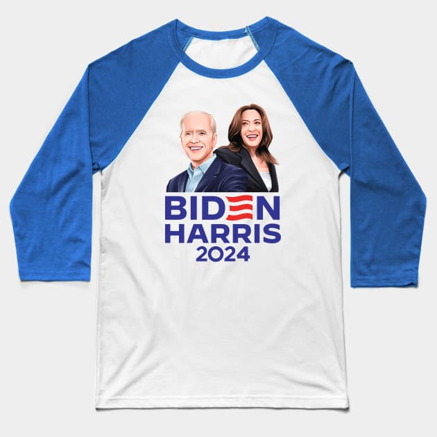 Biden Harris 2024 Baseball T-Shirt by idjie